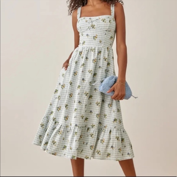 Reformation Dresses & Skirts - REFORMATION Meagan Linen NWT Size 8 AL Fresco Midi